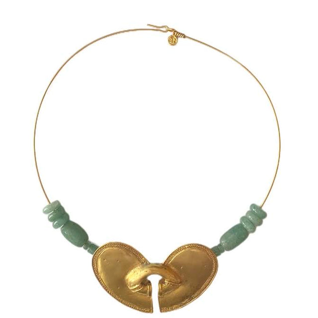 Galeria Cano Jade Heart Necklace
