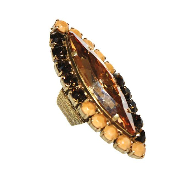 Yelena NY "Greek Goddess" Ring in Amber / Gold