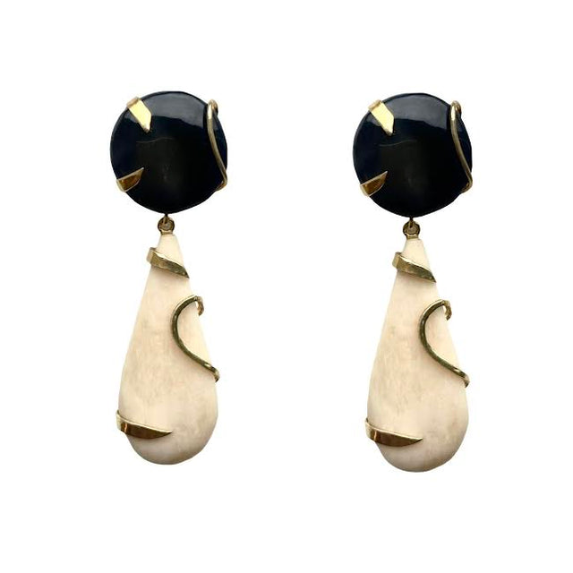 Roccoco Earrings in Black and White