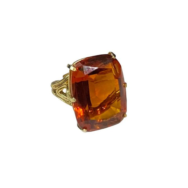 Statement Ring in Cognac