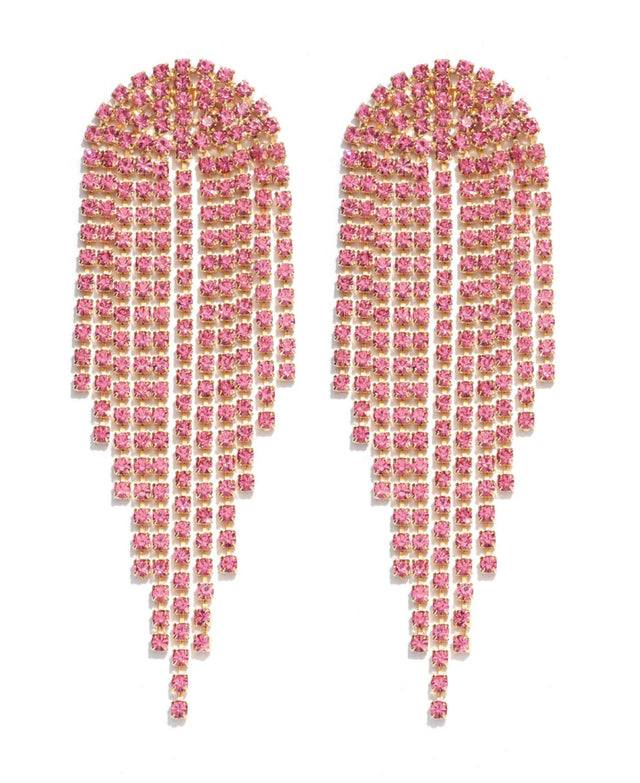 Penelope chain earrings in Fuchsia