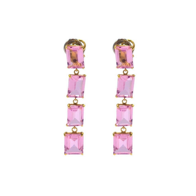 Link earrings in pink