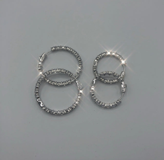 35mm-5mm small pavé crystal hoops