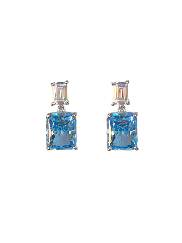 Baby Blue Rectangle Dangle earrings