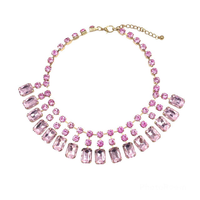 Double VIC necklace in Pink