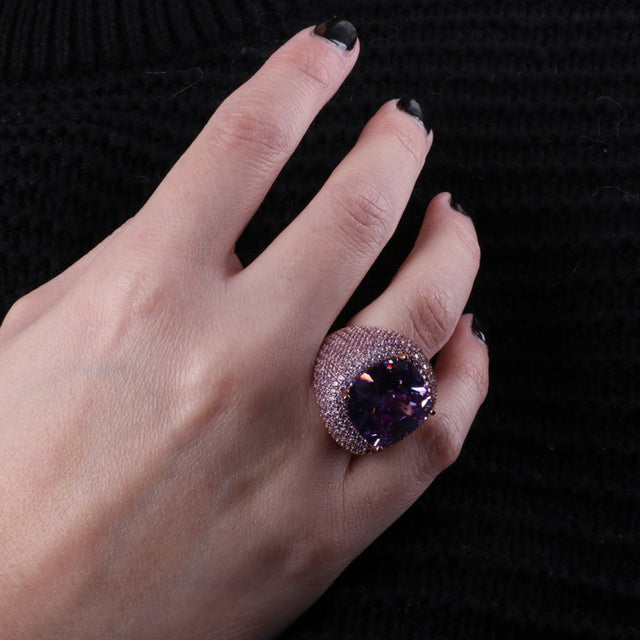 Cocktail Ring in Lilac