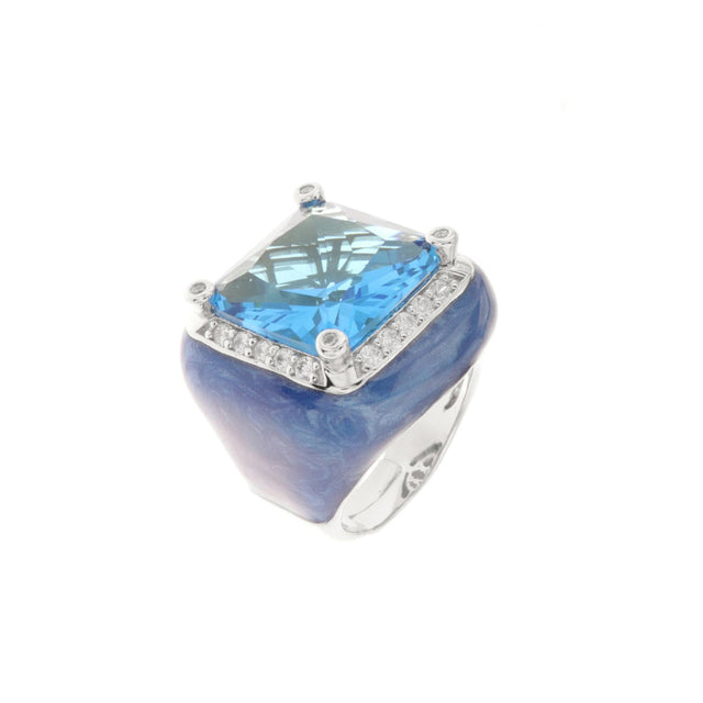 Jumbo Single Stone Ring in Blue