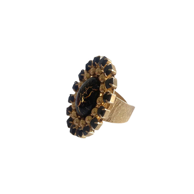 Black and Gold Ring