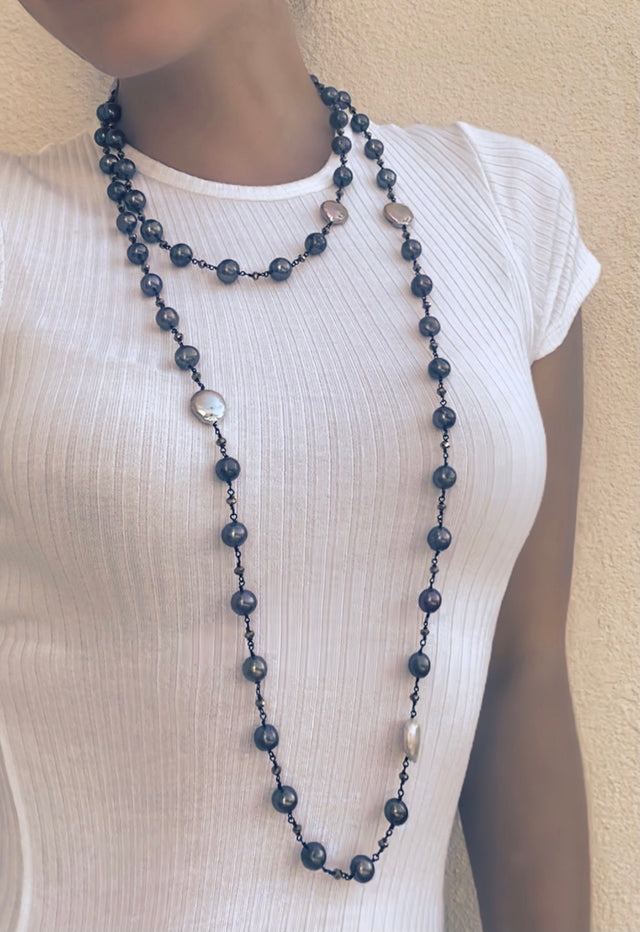 Pearls and Crystal Necklace