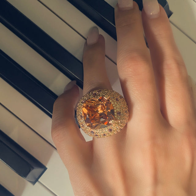 Cocktail Ring in Warm Hues